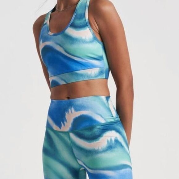 Splits 59 Geri Sports Bra Bardot Blue Tie Dye - Picture 1 of 8